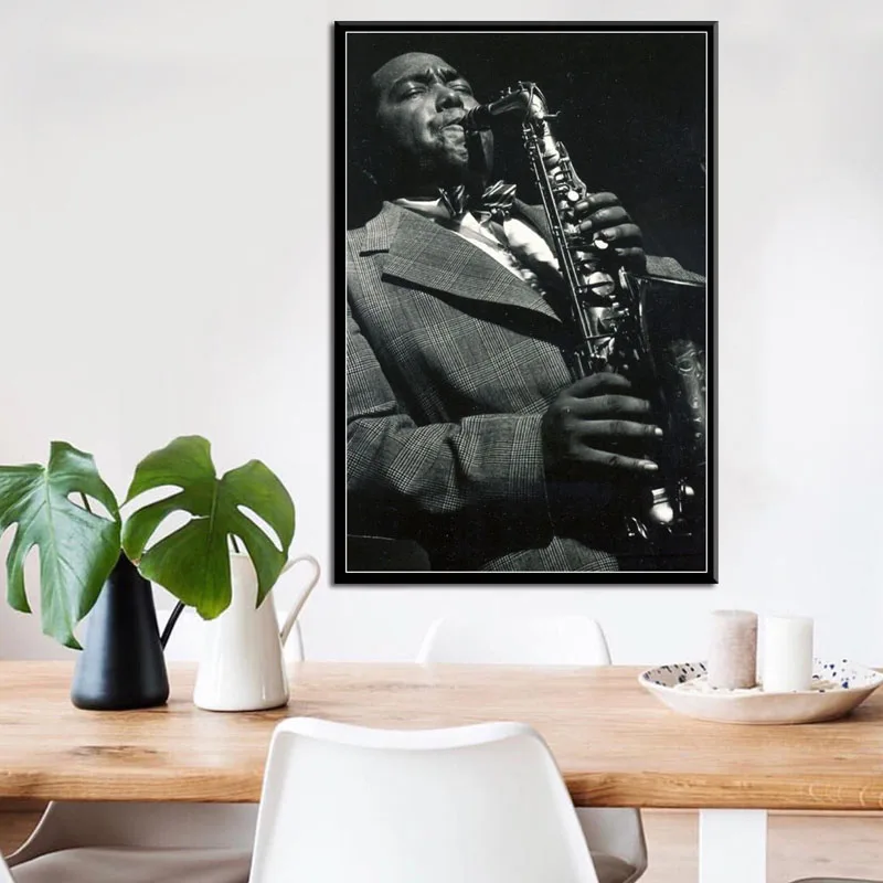 Charlie Parker Jazz Saxophone Greatest Musician Art Canvas Painting Poster Wall Home Decor