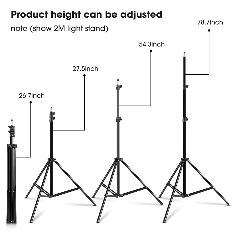 Stretchable 0.5/1.1/1.6/2M Universal Mobile Phone Holder Aluminum Alloy Standing Support For Huawei Smartphone Ring Light Stand