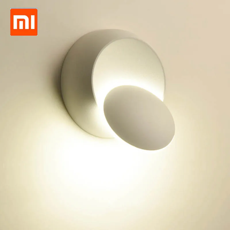 Xiaomi Mijia 6W wall led light decoration bed side lamp for bedroom loft sconce light adjustable 360 rotatable modern smart home