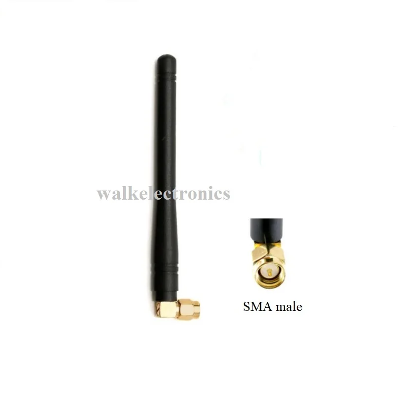 110mm length SMA male right angle gprs 2g 3g rubber antenna, gprs gsm multi band stubby antenna