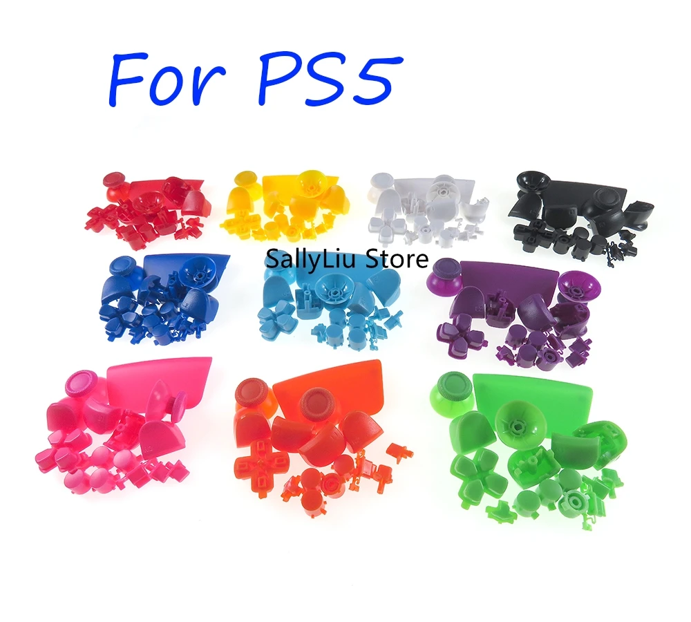1set Full Set tasten Joysticks caps D-pad R1 L1 R2 L2 Richtung Key ABXY ButtonsFor Sony PS5 controller