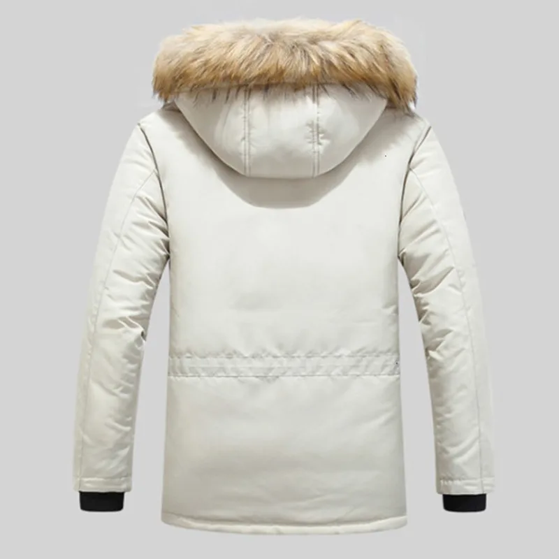 Parka de marque pour hommes, veste d'hiver décontractée chaude et épaisse avec capuche et col en fourrure, manteaux bouffants, coupe-vent, pardessus grande taille 6XL