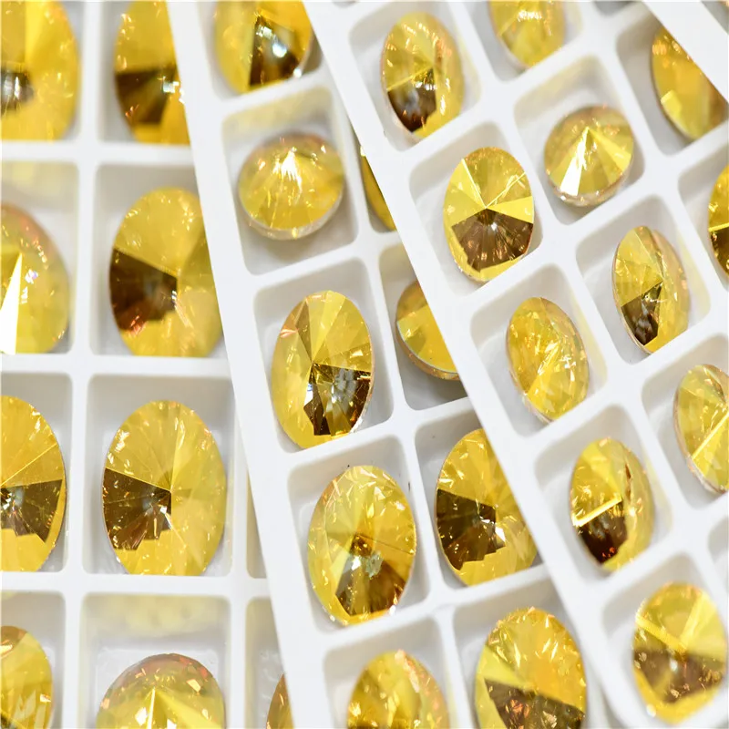 k9 glass Sunshine strass stone beads for jewels making Rhinestones for DIY Apparel Clothing Decoration teadrop Rivoli