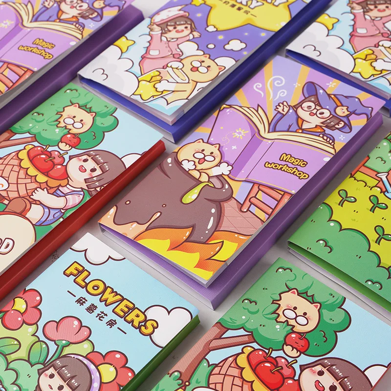 1set/lot Memo Pads Sticky Notes Cartoon cute girl Paper diary Scrapbooking Stickers Office School stationery Notepad