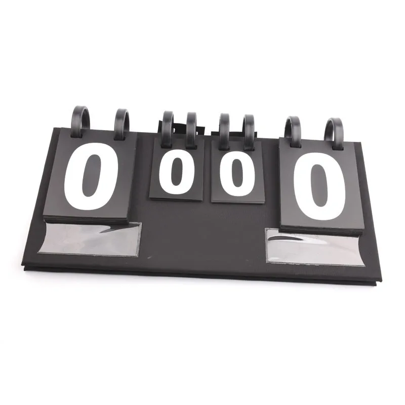 Basketball Four-Digit Scoreboard Table Top Score Board  Sports Competition Recorder Score Keeper for Table Tennis Badminton