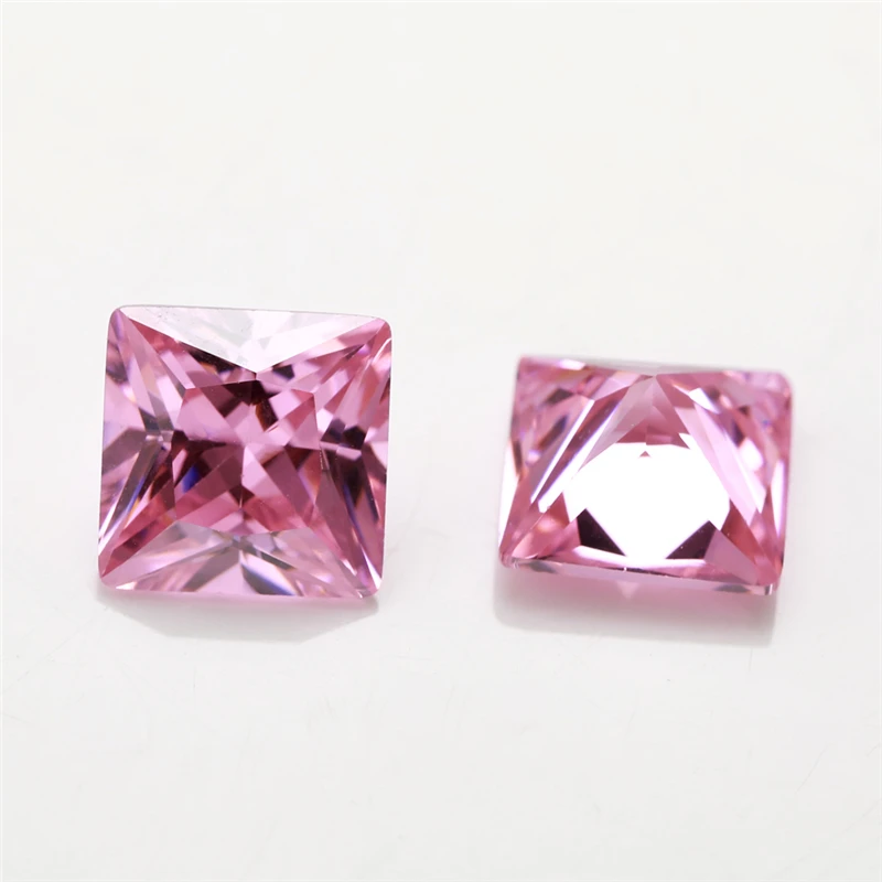 Size 1.5x1.5mm~10x10mm AAAAA Princess Cut Square Cubic Zirconia Stones Various Color Loose CZ Synthetic Gemstone