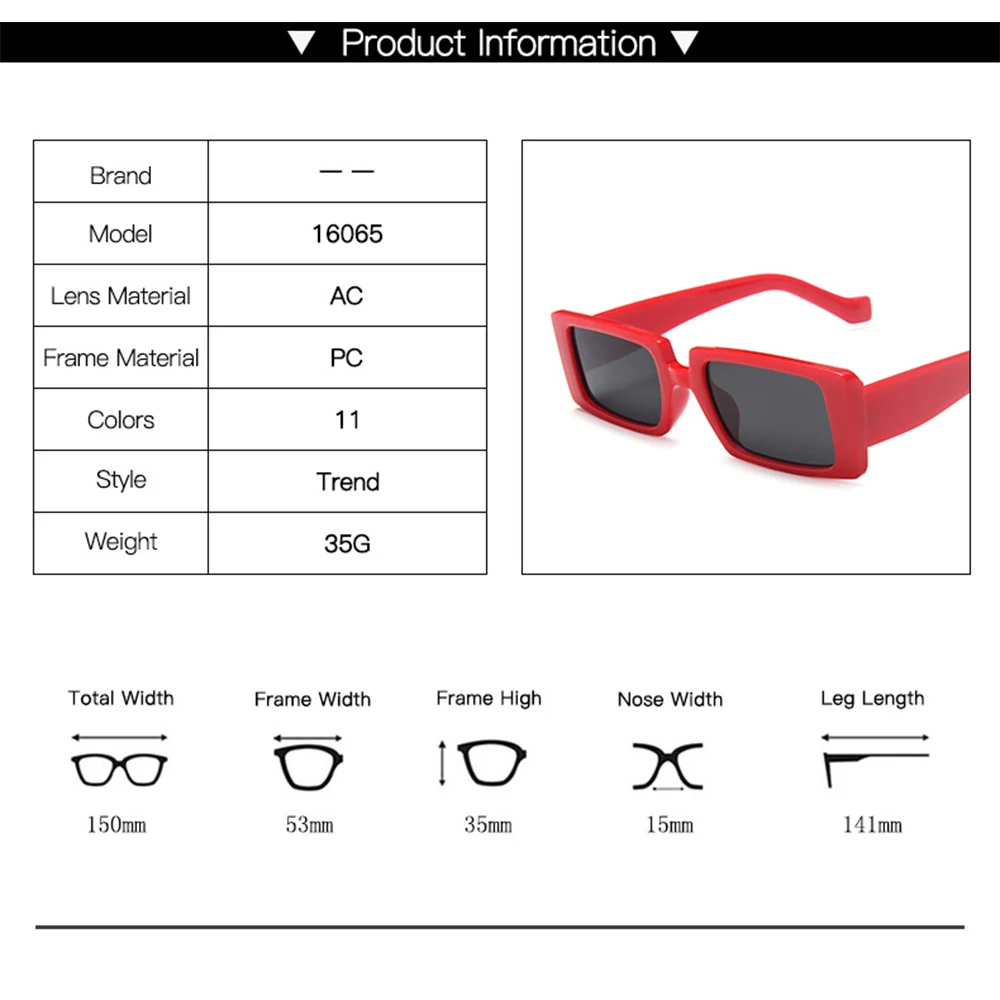 New fashion retro sunglasses ladies small rectangular sunglasses rectangular sunglasses female UV400 lens glasses image 6