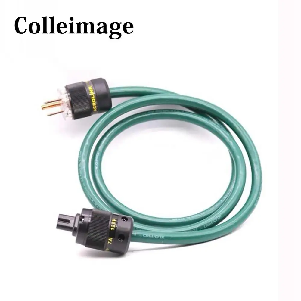 Colleimage XLO OFC Audio  Power Cable HiFi EU/US Power plug Figure 8 C7 IEC Connector  CD/DVD/ Player Audio AC Power Cord