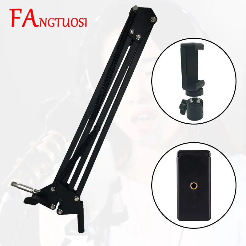 FANGTUOSI 2024 nuovo supporto pieghevole a braccio lungo supporto universale in metallo per Xiaomi Huawei Lazy phone Bed Desktop