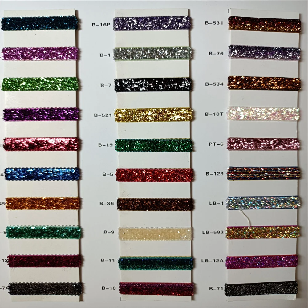 5Yards 15MM D Blue Single Face Glitter Velvet Ribbon For Handmade Gift Bouquet Wrapping Decoration Christmas Velvet  Strip