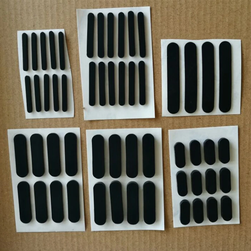 

10Pc Anti-slip Self Adhesive Silicone Rubber Oval Mat Cabinet Equipment Feet Pad Floor Protectors Width 3-10mm