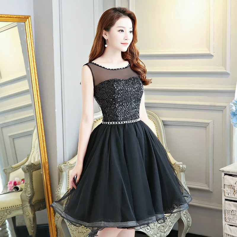 Free ship black sequined beading tutu lovely sleeve short lolita dress/stage performance/studio/can customs size