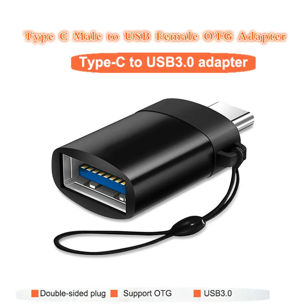 OTG Adapter Male Type-C to USB 3.0 Usb C Converter Type C Cable Adapter Tape C OTG for U Disk Mouse Keyboard Movie File Transfer