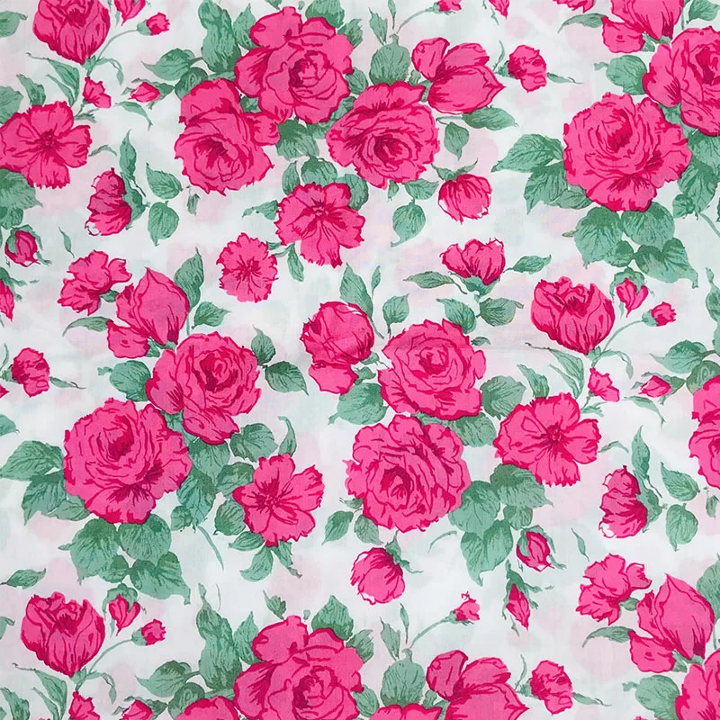 Rose 80S Tissun liberty Cotton Fabric For Kids Baby Sewing Cloth Dresses Skirt DIY Handmade Designer Patchwork Meter 2021