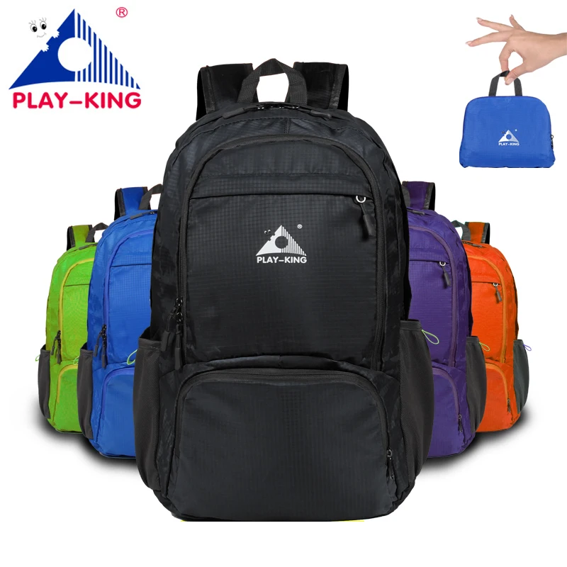 Foldable Waterproof School Backpack, Outdoor Travel Bag, Folding Lightweight Bag, Sport Bag, Hiking, Camping, Trekking