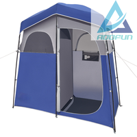 AddFun Portable Double Shower Changing Room Tent with Removable Bottom Outdoor Movable WC Privacy Shelter Tent High Quality