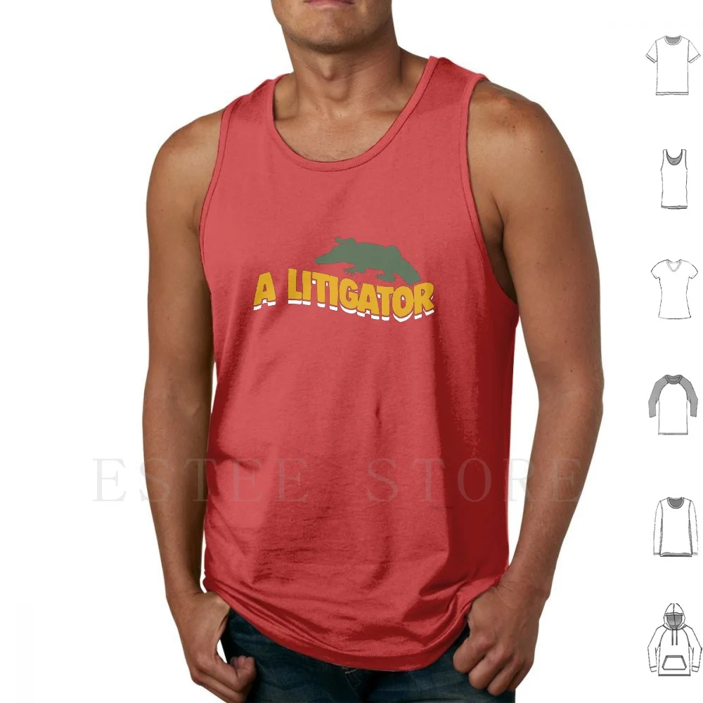 Alligator Lawyer Litigator Pun Apparel Tank Tops Vest Cotton Bar Exam Law School Litigator Attorney Pun Law Student Lawyer