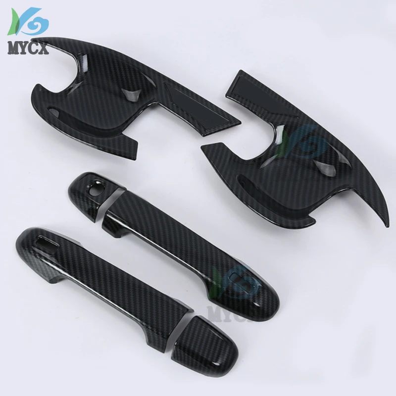 

For Toyota C-HR CHR 2017 2018 2019 2020 Accessories ABS Carbon Fibre Car Door Protector Handle Decoration Cover Trim Car Styling