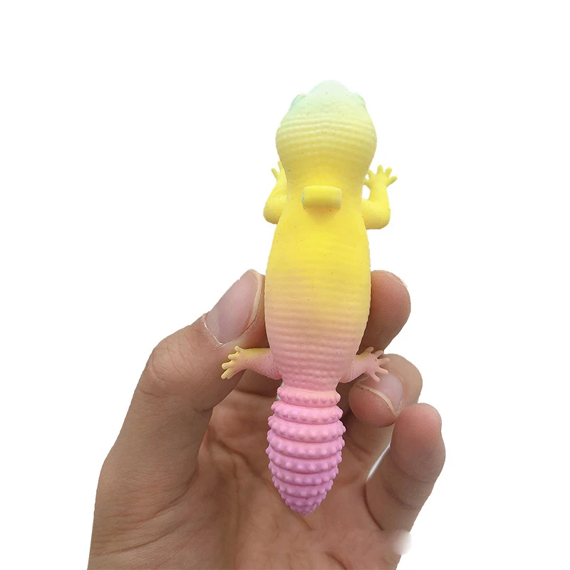 Cartoon Squishy Lizard Anxiety Simulation Stress Release Squishy Anti-stress Lizard Keychain Toys For Children Fidget Toys