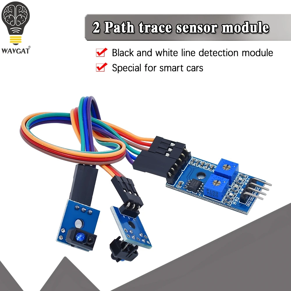 2 way two channel Line Track Sensor TCRT5000 Infrared Reflective IR Photoelectric Switch Barrier