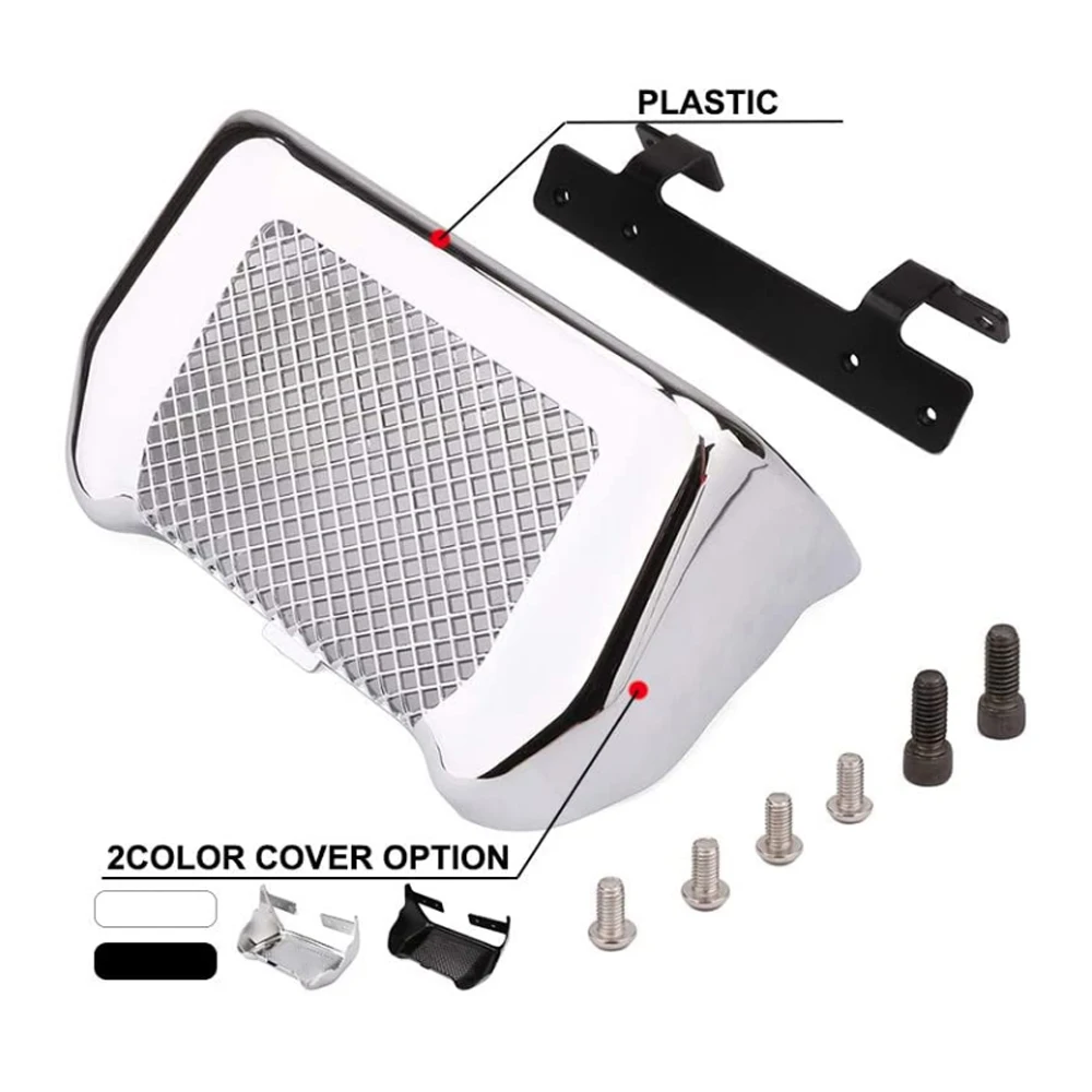 Oil Cooler Cover Deflects Road Debris with Style For Harley Touring Road King Street Glide FLHXS FLTRX FLHR 17-18 2017 2018