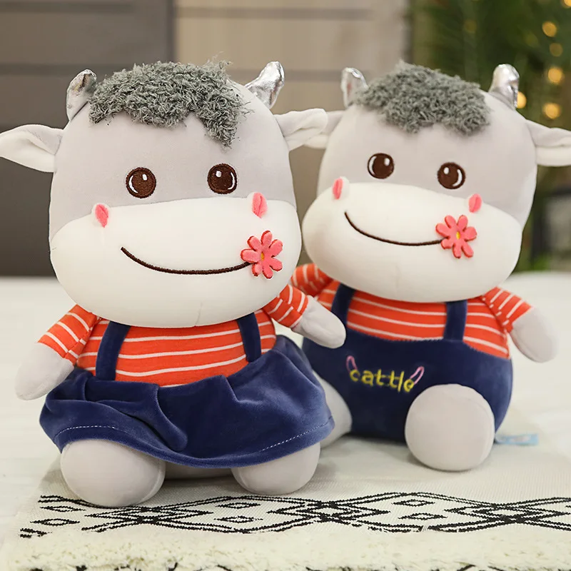 

30cm-55cm Kawaii Soft Plush Toy Couple Cows Cattle Plush Toy Soft Stuffed Dolls Toys For Children Girl Gift Birthday Present