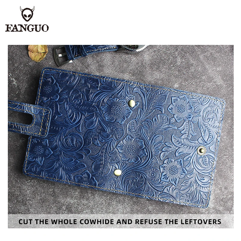 Multi-function Card Holder Bag Genuine Leather Business Card Slot ID Credit Card Case Cover With Hasp