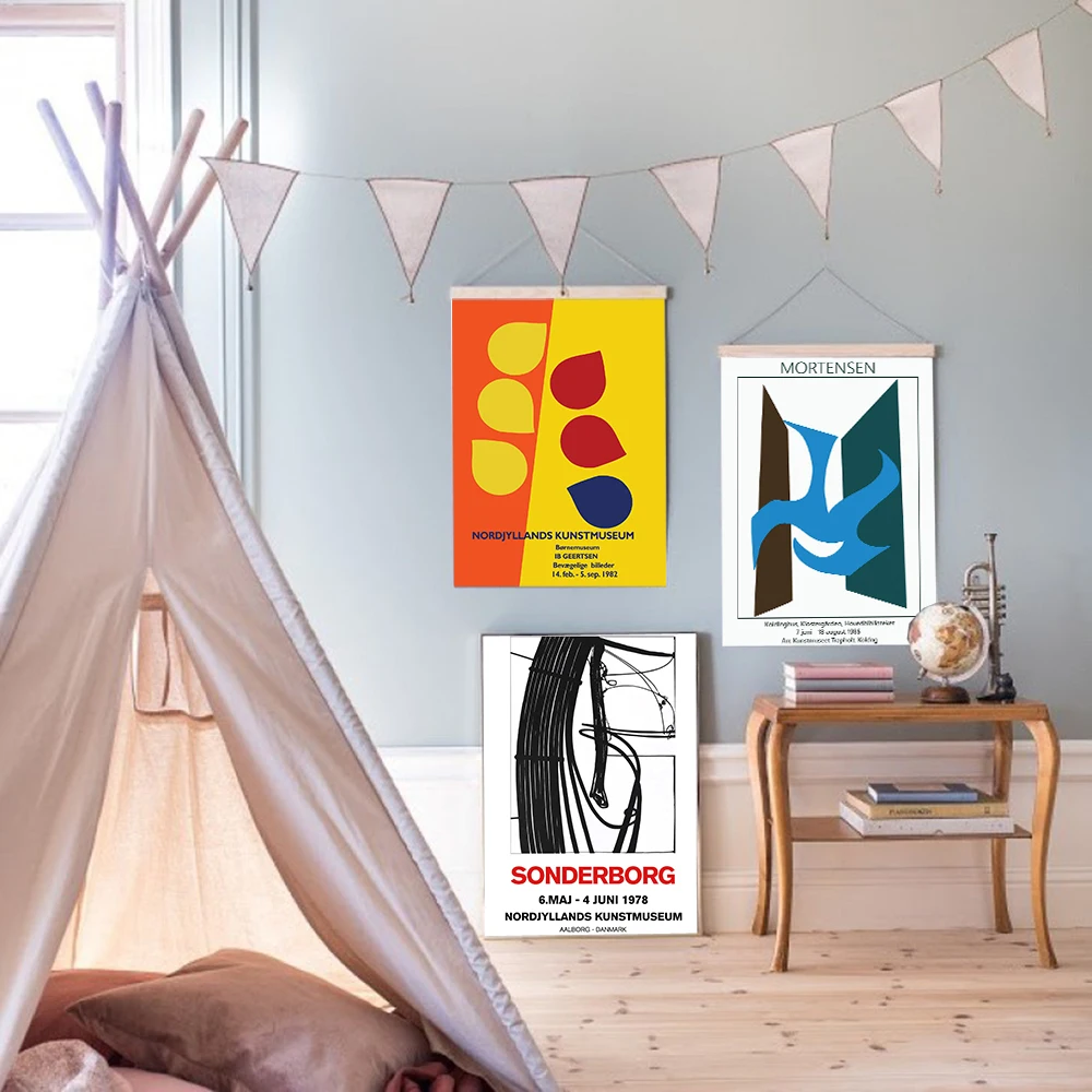 Scandinavian Artist Compilation Artwork Posters and Prints Canvas Painting Abstract Geometry Wall Pictures For Study Room Decor