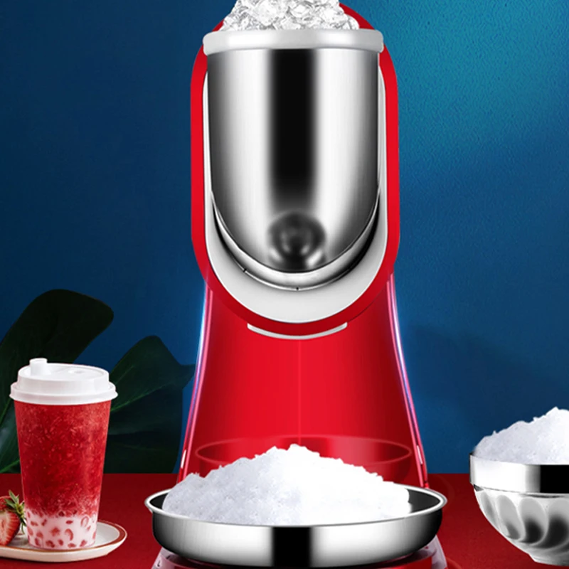 كسارة ثلج كهربائية 220 فولت ماكينة حلاقة الثلج كسارة ثلج منزلية ماكينة صنع رمل طين الثلج التجارية الصغيرة