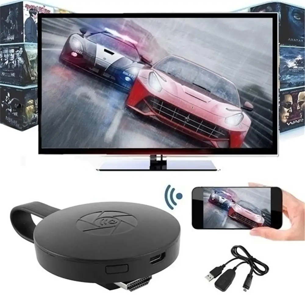 WiFi Wireless Display Dongle for Wireless HDMI Adapter Portable TV Receiver Airplay Dongle from Phone to Screen Miracast Support