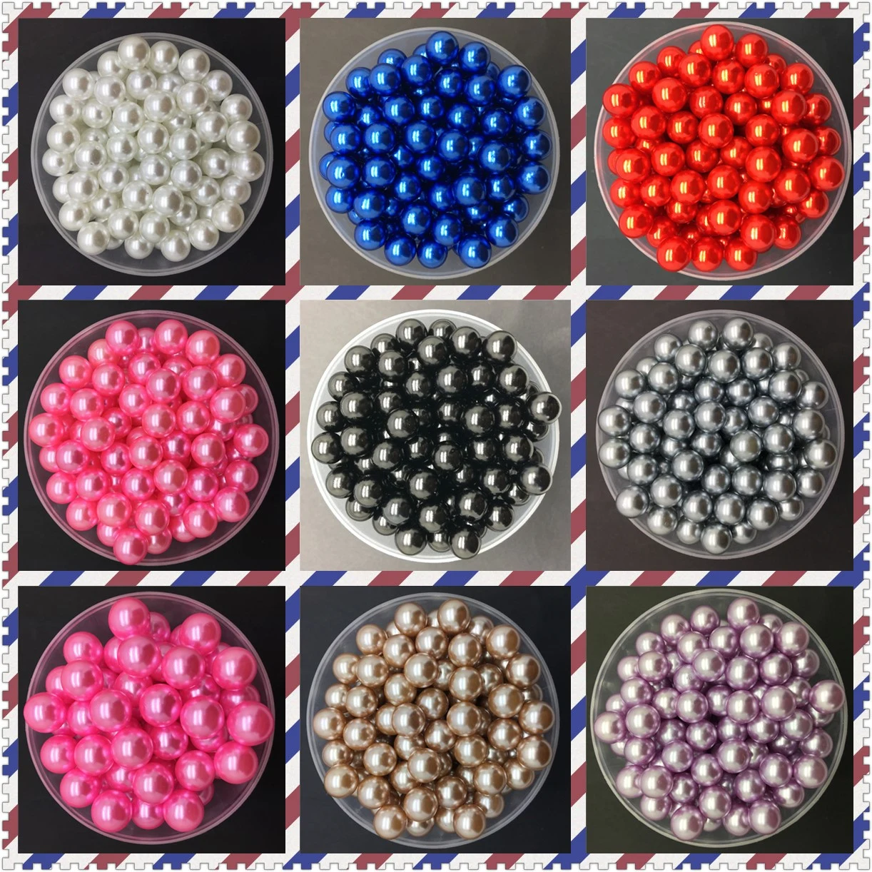 NEW DIY 4mm 6mm 8mm 10mm Acrylic No Hole Round Pearl Loose Beads Jewelry Making