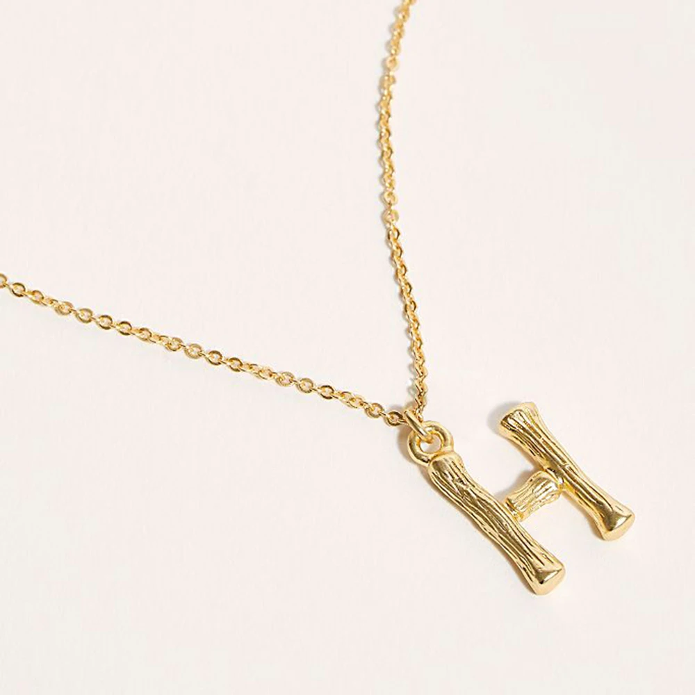eManco Stainless Steel Pendant Initial Letter Necklace Women 4 Types Chain Necklaces for Women Best Friend Necklace Jewelry