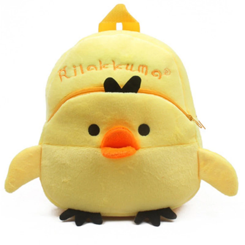 Rilakkuma Kiiroitori Chick Cute Mini Small Plush Backpack Baby School Bags Kids Kindergarten Preschool Backpack for Girls Boys