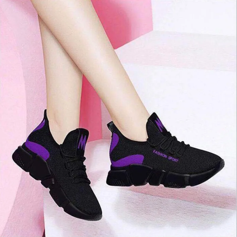 Light Sneakers Women\'s Running Shoes Women Slip-On Shoes Female Sports Shoe Thick Bottom Platforms Zapatillas Mujer Deportiva