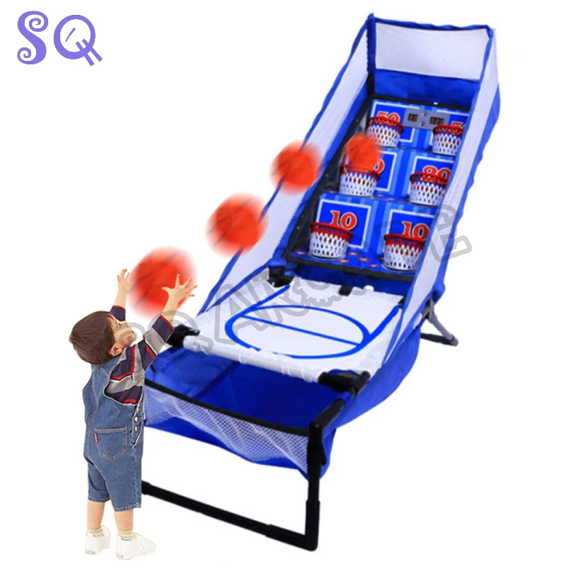 Arcade Basketball Shooting Game Sports Playset LED Scoreboard Portable Foldable Outdoor Indoor Children's Educational Toy Gift