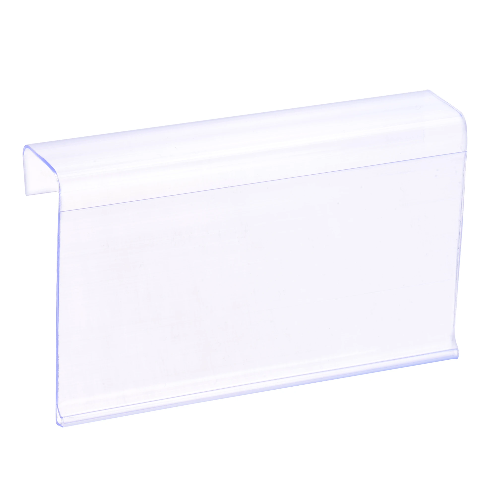 uxcell 30pcs Label Holder L Shape 100x60mm Clear Plastic for Wire Shelf