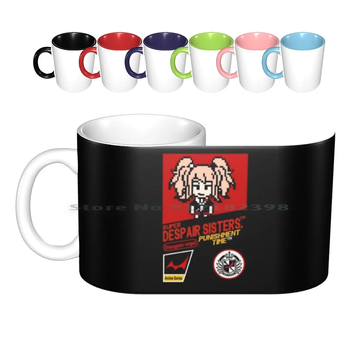 Super Despair Sisters-Danganronpa Parody Ceramic Mugs Coffee Cups Milk Tea Mug Super Bros Super Junko Enoshima Junko Enoshima