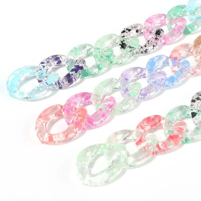 Loomesh 50 Stks/partij 22*16Mm Acryl Ketting Gesp Ketting Kralen Diy Handtas Sleutelband Ketting Accessoires Acryl Ketting Ketting Ketting Ketting