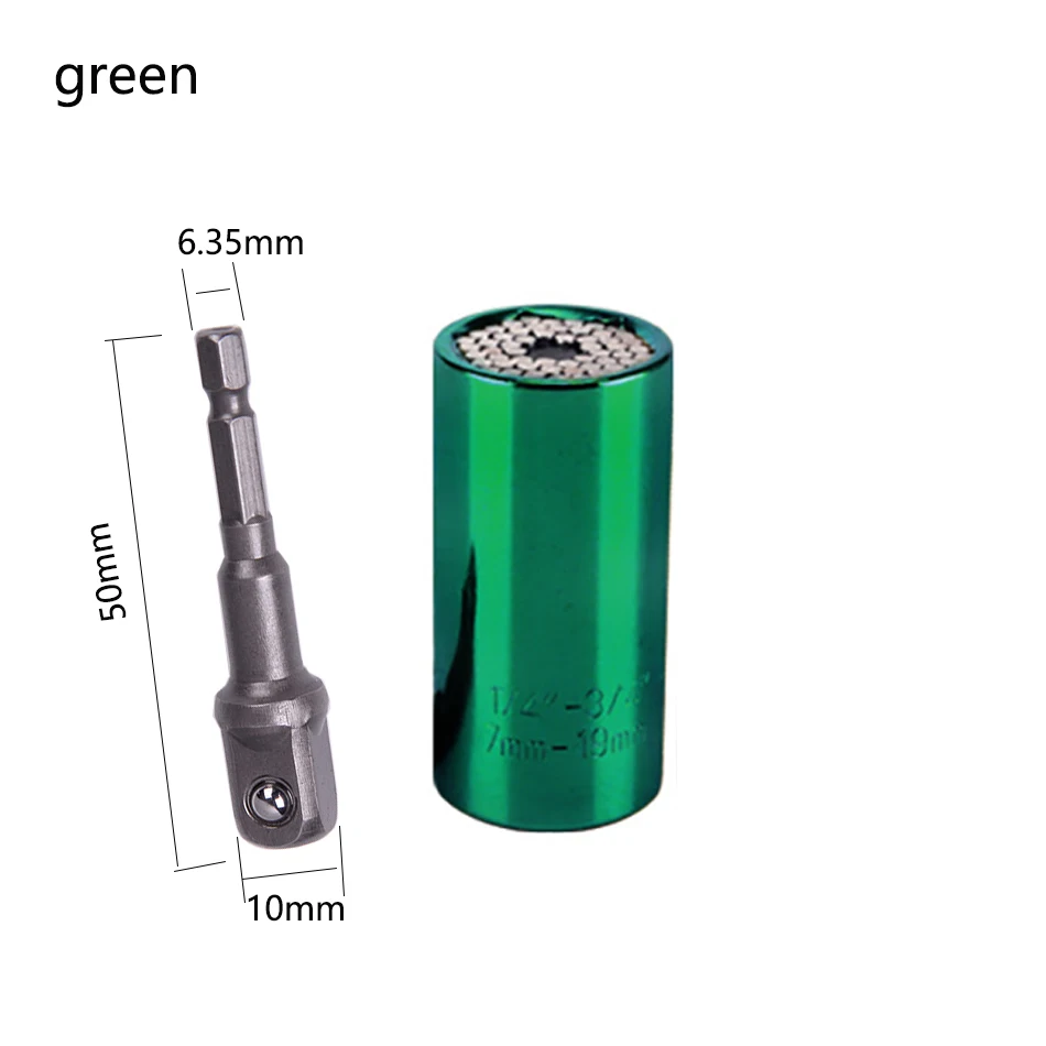 7-19 mm Universal Torque Multifunction Wrench Head Set Socket Sleeve Ratchet Bushing Spanner Power Drill Key Bushi Hand Tools