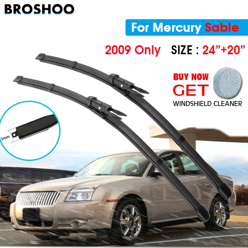 

Car Wiper Blade For Mercury Sable 24"+20" 2009 Only Auto Windscreen Windshield Wipers Blades Window Wash Fit Pinch Tab Arm