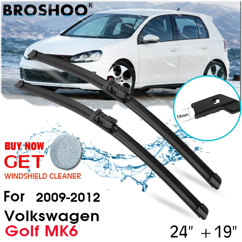 

Car Wiper Blade Front Window Windscreen Windshield Wipers Blades Arm Auto Accessories For Volkswagen Golf MK6 24"+19" 2009-2012