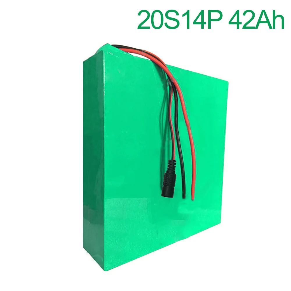 72V 42Ah 20S14P 18650 Li-ion Battery electric two Three wheeled motorcycle bicycle  ebike 380*270*70mm