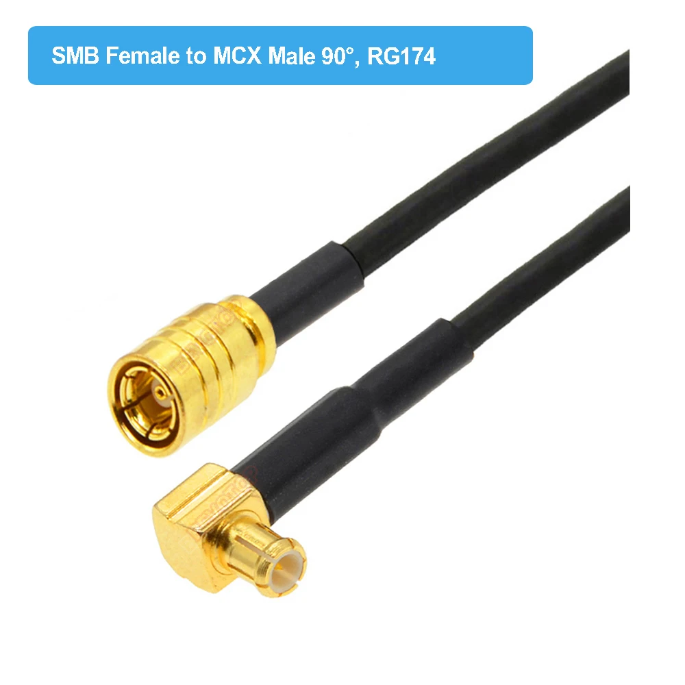 1PCS Straight SMB Male to MCX Male Plug RG174 Pigtail Cable Car Radio Antenna DAB Aerial Extension Cord RF Coaxial Cable Jumper