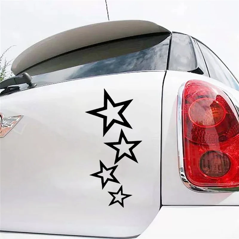 30226# 12x24 cm stars car sticker vinyl car decal waterproof stickers on car truck bumper rear window no background