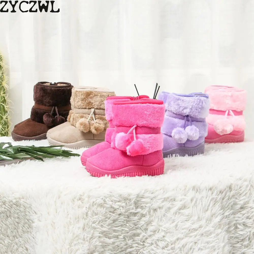 2023 Winter Baby Boys Girls Classic Comfortable Cotton Shoes Kids Keep Warm Boots Teenage Children Snow Boots