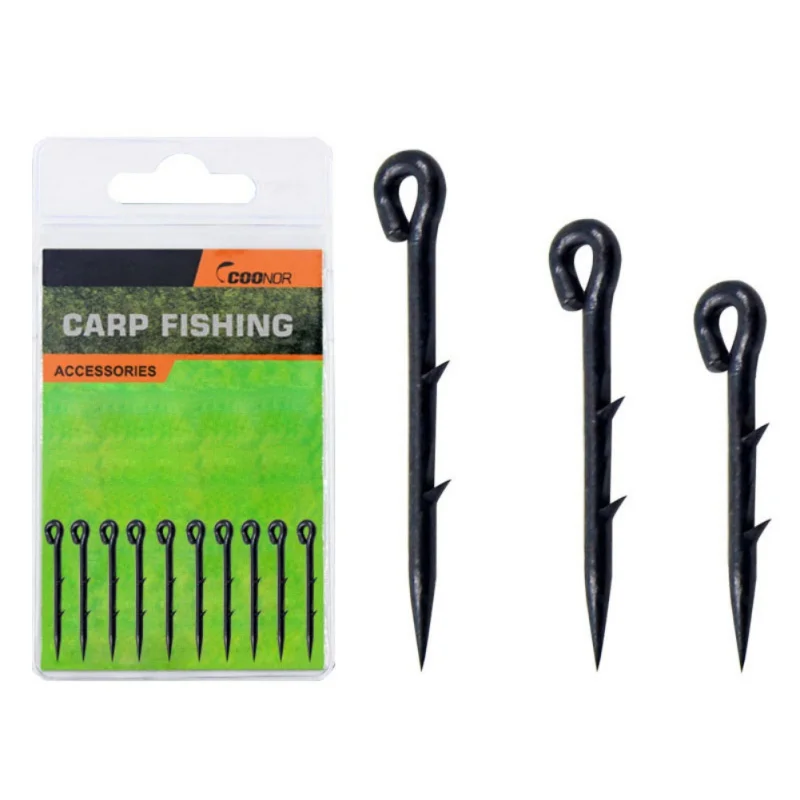 

10pcs Metal Fishing Hook Sting Pin Spike Barbed Bait Hair Rigs Carp Feeder Fishing Accessories New style