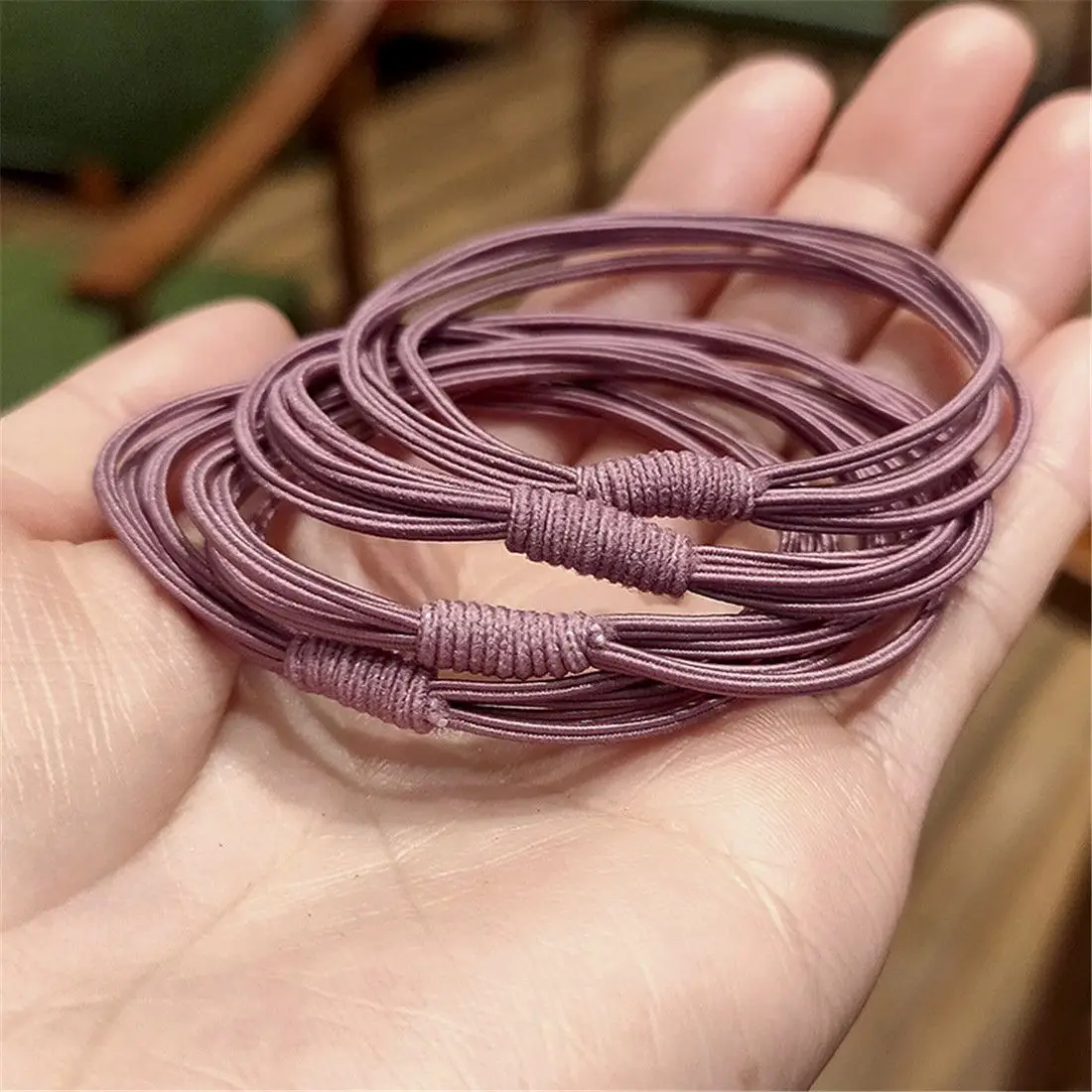 Random Color New Girl Women Hair Accessories Hair Ring High Elastic 4 in 1 Hair Tie Rope