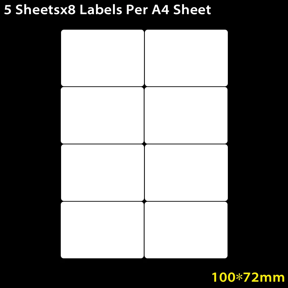 Variant: 5 Sheetsx8 Labels