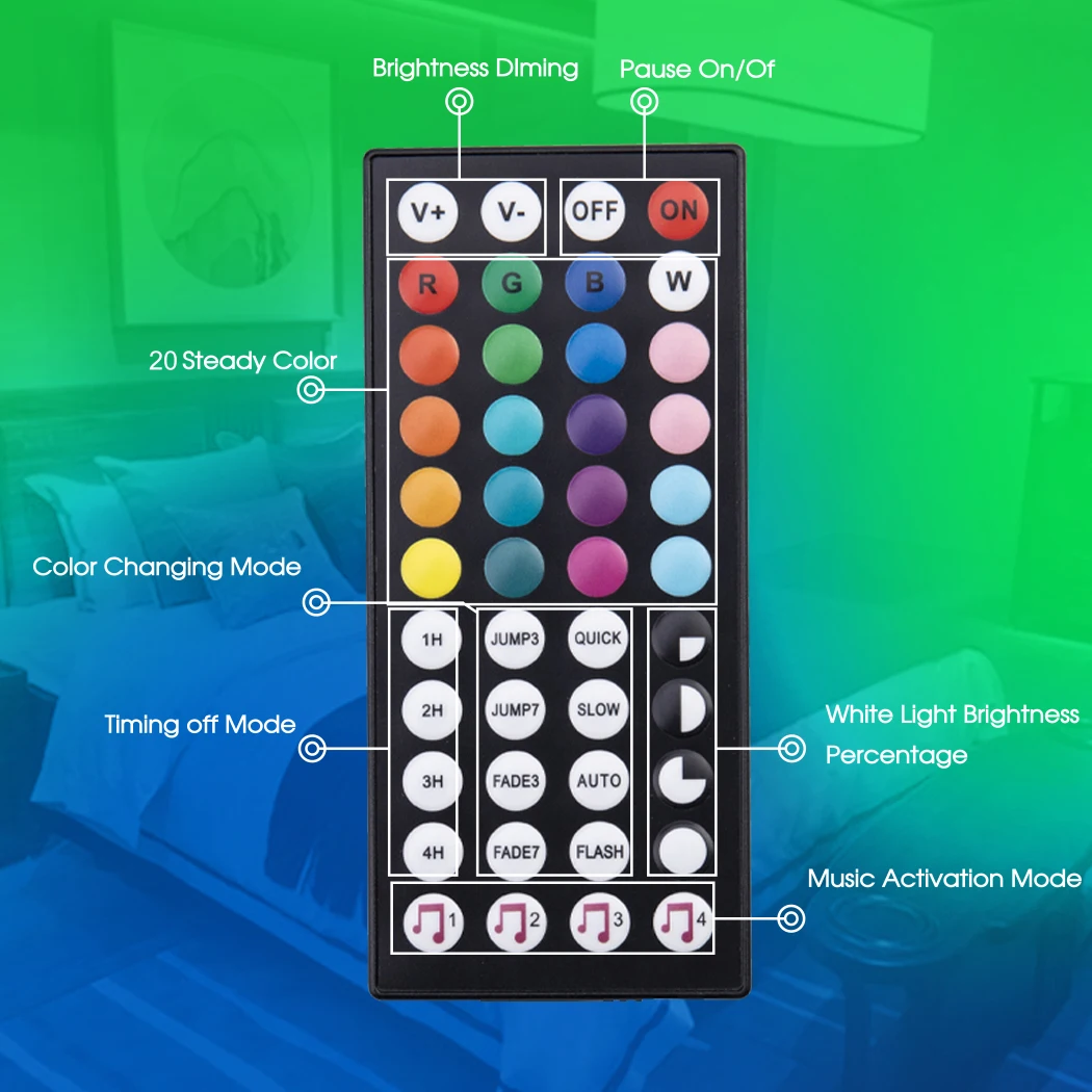 Bloothtooth SMD5050 LED Strip Light Waterproof 5m 10m Band Sync To Music Coloring Changing Lamp Ribbon For Party House Decration