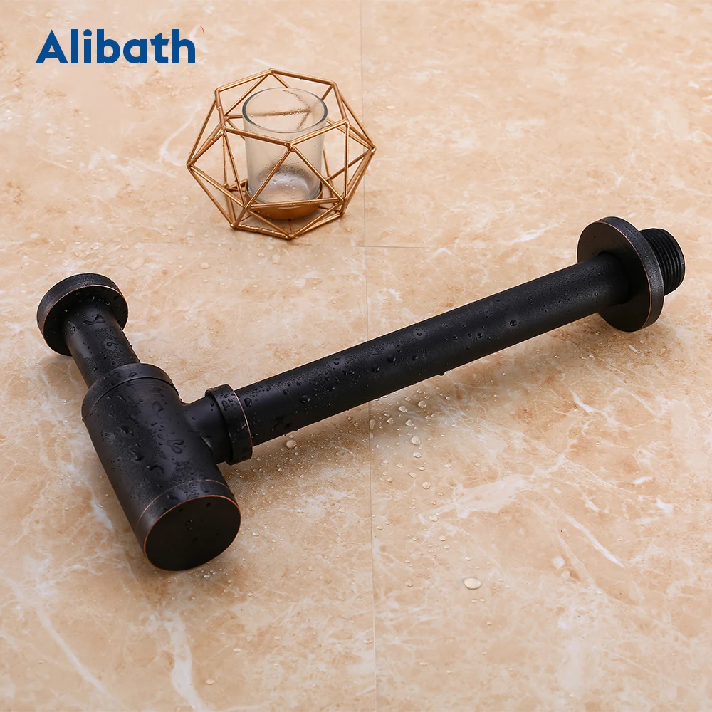 Siphon Basin Bottle Plumbing P-Trap Luxury Oil Rubbed Bronze High Quality Brass Euro Wash Pipe Waste Bathroom Sink Trap Modern